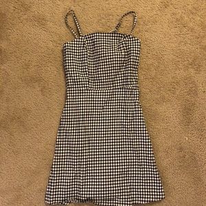 Topshop black gingham dress